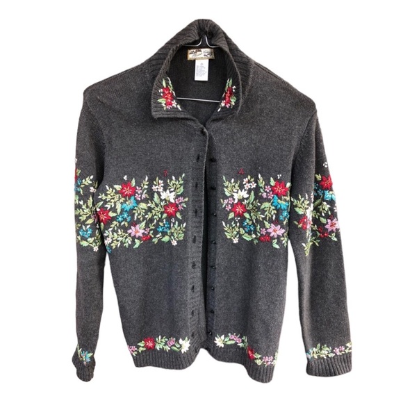 Keirloom Collectible’s Vintage 2001 Sweaters - 🌸keirloom Collectibles vintage 2001 knit cardigan sweater
floral print SZ L